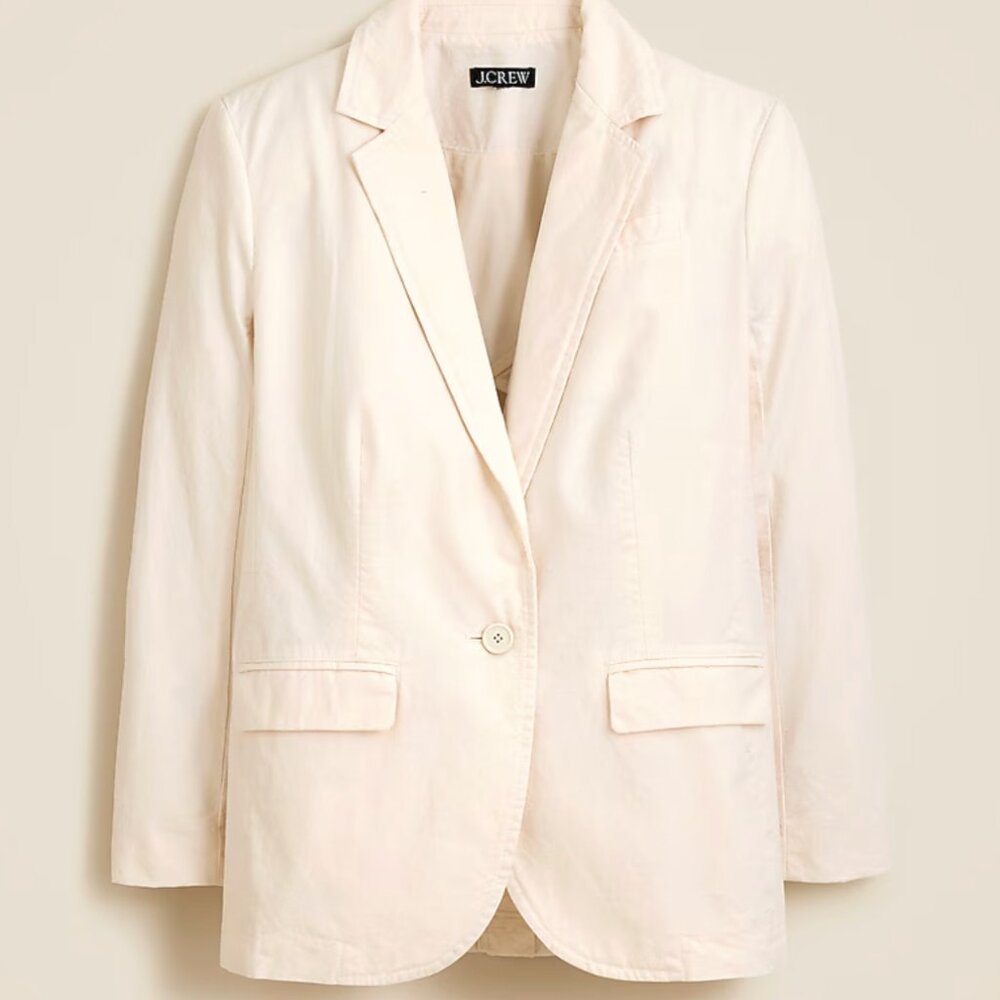 J. Crew Cream Single-Button Blazer - Picture 2 of 7